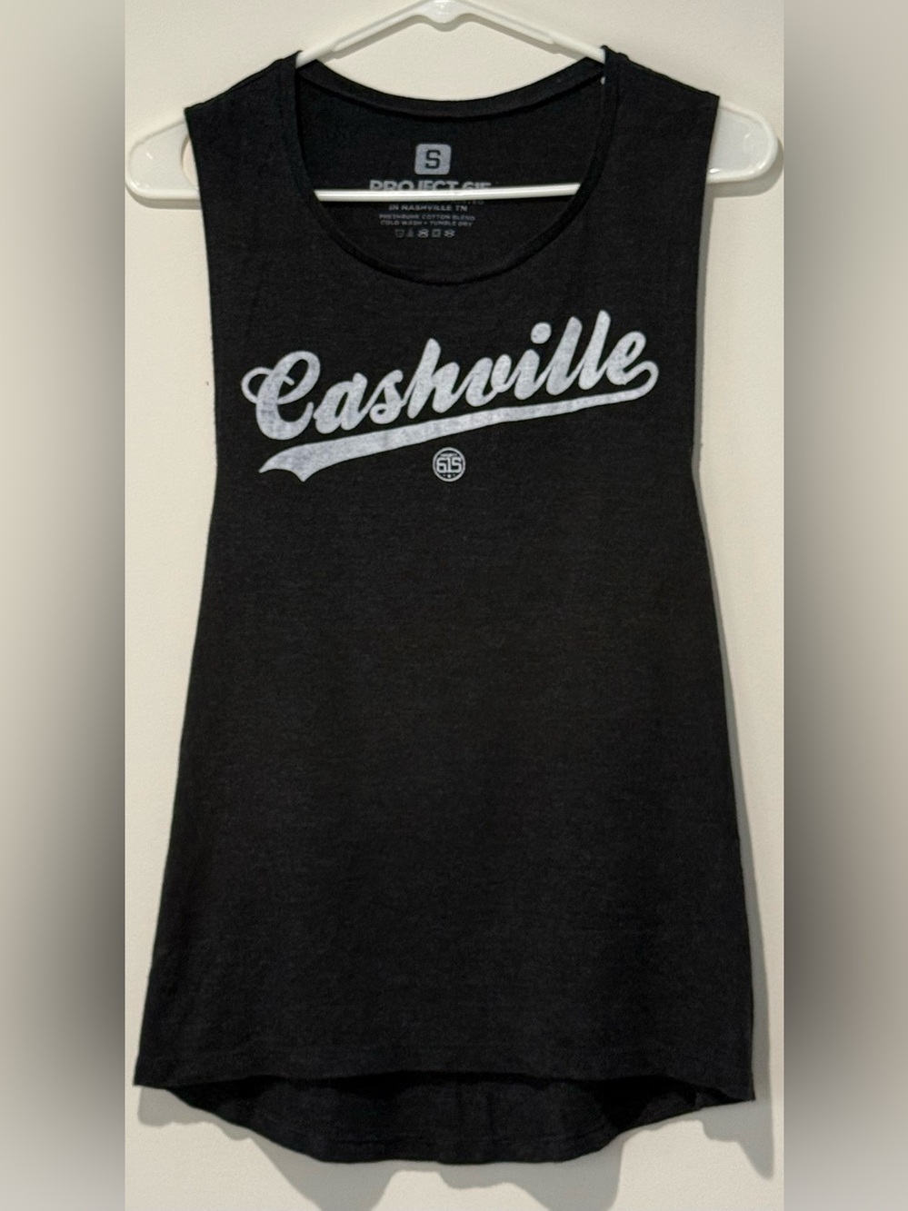 Cashville Script Black Graphic Tank Top